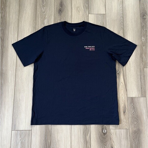 Rapha NYC Clubhouse “Ride This City” Dark Blue Short Sleeve Tee Mens Large - Picture 1 of 10